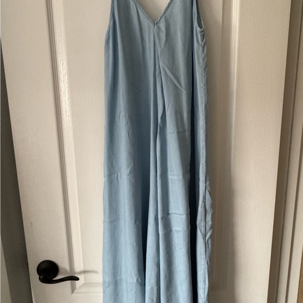 Zara Light Chambray Maxi Dress